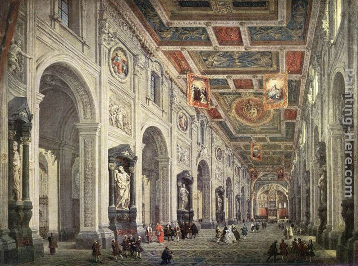 Interior of the San Giovanni in Laterano in Rome painting - Giovanni Paolo Pannini Interior of the San Giovanni in Laterano in Rome art painting